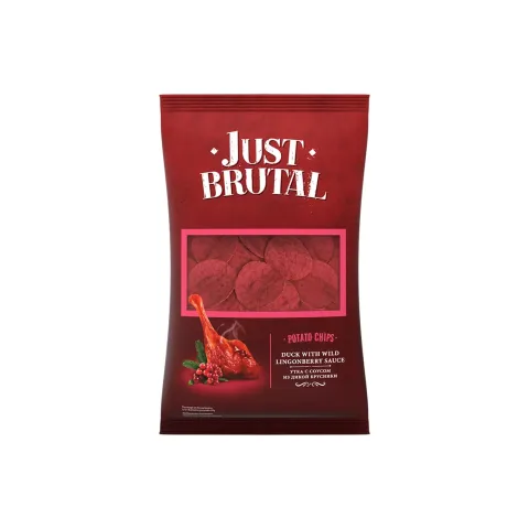 Чипсы Джаст Брутал утка с соусом из дикой брусники 85г