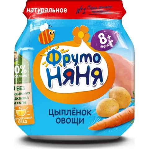 Пюре Фрутоняня цыпл рис морк картоф лук с 8мес 100г