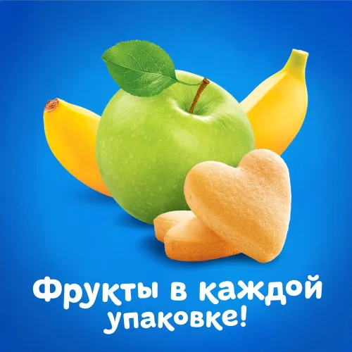 Пюре фруктовое Агуша 90г яблоко, банан, печенье Россия
