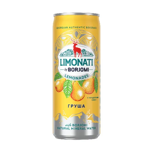 Напиток б/алк LIMONATI by Borjomi 330мл ж/б груша IDS Borjomi Georgia Грузия