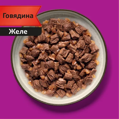 Мясная коллекция 75г пауч с говядиной Марс Россия WHISKAS