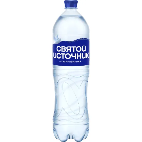 Вода природная питьевая Святой источник 1.5л газированная Россия