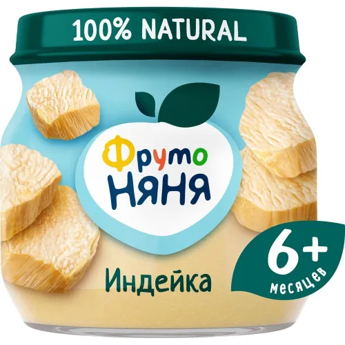 Пюре ФрутоНяня 80г ст/б из мяса индейки ФрутоНяня Россия
