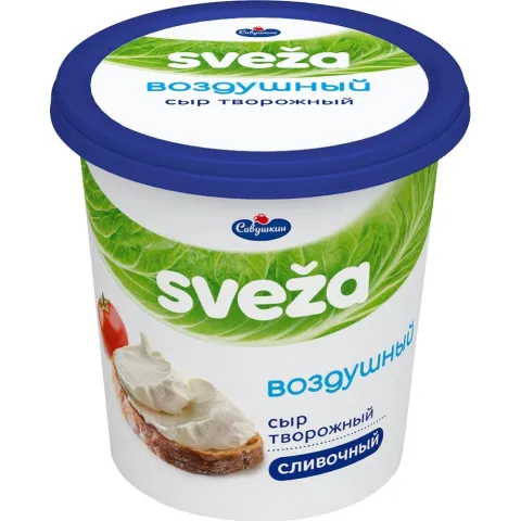 БЗМЖ Сыр творожный Савушкин Воздушный 60% стакан 150г