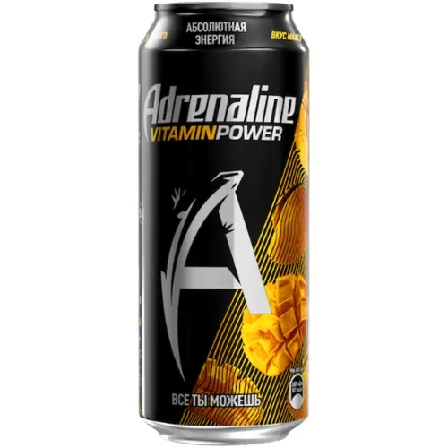 Энергетический напиток Adrenaline Rush Манго 449мл ж/б Россия