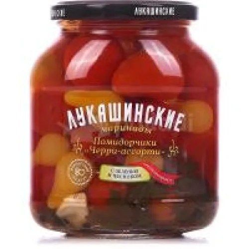 Помидорчики Чери-ассорти Лукашинские 670г