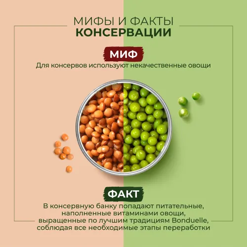 Горошек зеленый Bonduelle 400г ж/б Молодой Венгрия