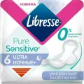 Прокладки гигиен Ultra Pure Sensitive Night 6шт SCA Россия LIBRESSE уменьш.