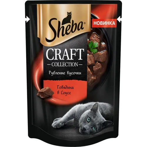 Корм для кошек Craft collection рубленые кусочки говядина в соусе Марс Россия SHEBA