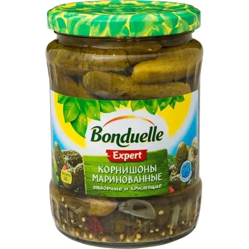 Корнишоны Bonduelle 580мл ст/б 3-6 см Индия