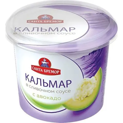 Паста Кальмар рубл в слив соусе с авокадо Санта Бремор 150г
