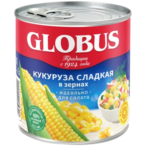 Кукуруза Глобус 340г жб