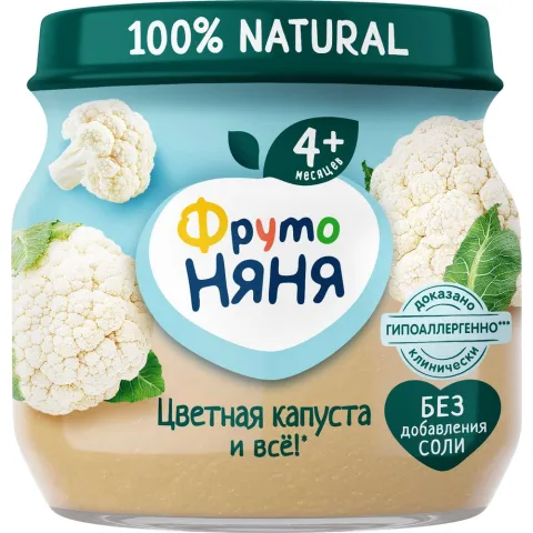 Пюре Фрутоняня цвет капуста 80г