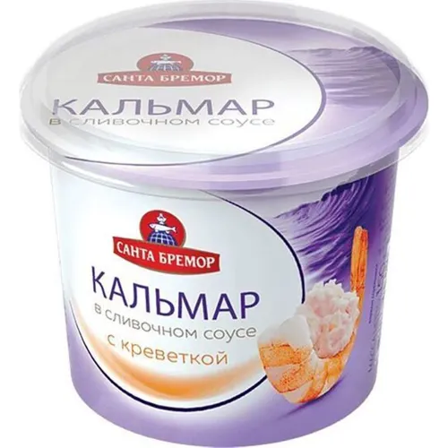 Паста с кальмаром 150г пл/стак. с креветкой в сливочном соусе СП Санта Бремор ООО Беларусь Санта Бремор