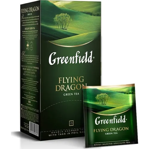 Чай Greenfield 50г Flying Dragon зелёный (25пак*2г) Орими Россия