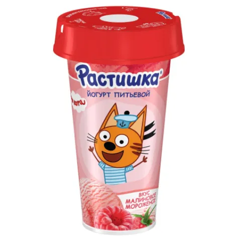 БЗМЖ Йогурт пит Растишка малинового мороженого 2,8% 190г