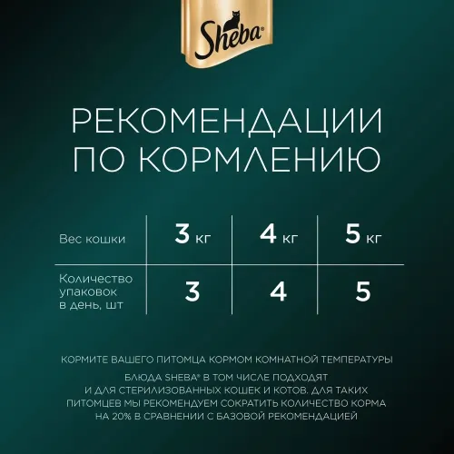 Корм для взрослых кошек Sheba Курица 75г Марс Россия SHEBA