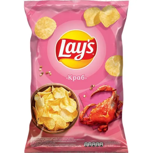 Чипсы Lays 140г со вкусом краба ООО ПепсиКо Холдингс Россия Lays