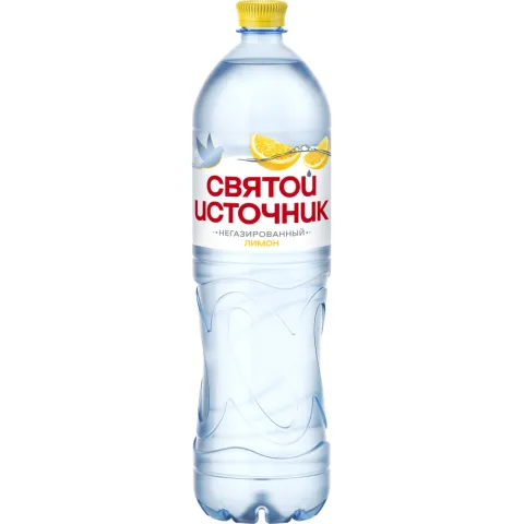 Вода питьевая Святой Источник со вкусом лимона без газа 1,5л