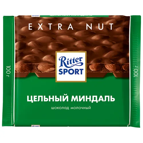 Шоколад Ritter Sport 100г молочный с цельным миндалем Германия