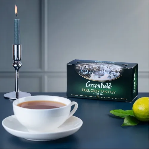 Чай черный Greenfield Earl Grey Fantasy 50г с аром бергамота (25*2г) Орими Россия
