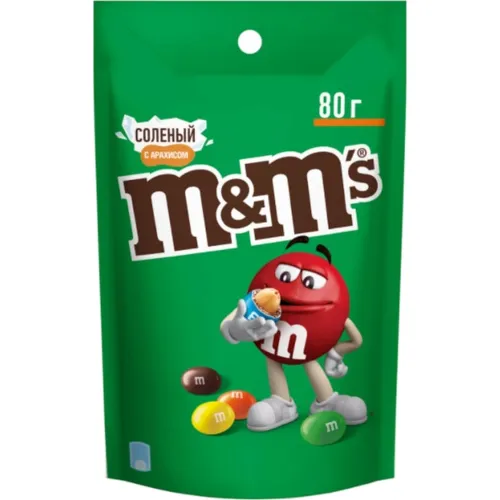 Драже MMs 80г с арахисом, солью и молочным шоколадом Марс Россия MMs