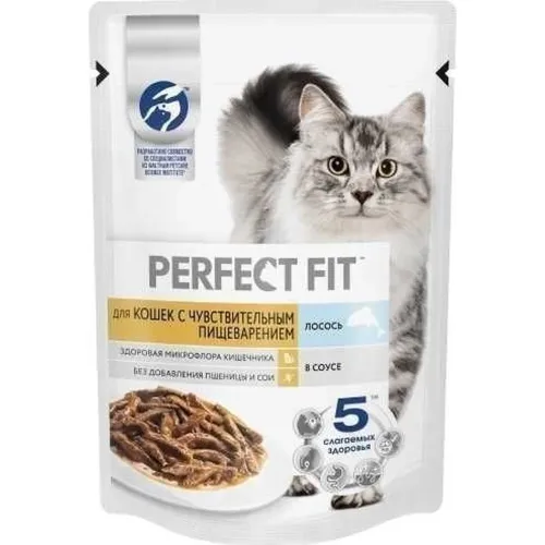 Корм конс.Лосось в соусе 75г пауч Марс Россия PERFECT FIT