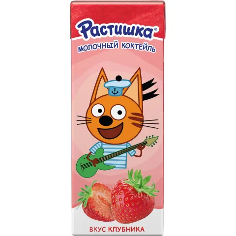 БЗМЖ Коктейль Растишка 210мл Клубника