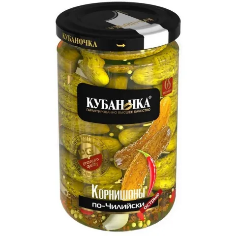Огурцы Кубаночка по-Чилийски корниш.марин.680гр