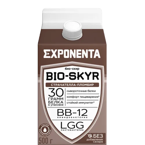 Напиток кисломолочный Exponenta Bio-Skyr 3в1 Страчателла Пломбир