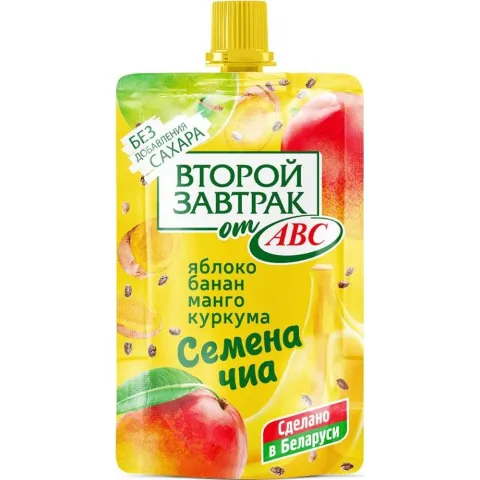 Пюре АВС яблочно/персиковое б/с 280г ст/б