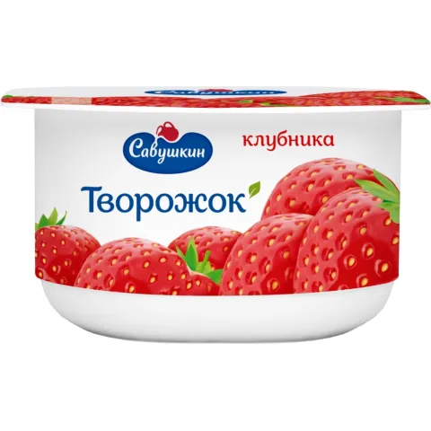 БЗМЖ Паста творож. Савушкин 3,5 % Клубника 120г