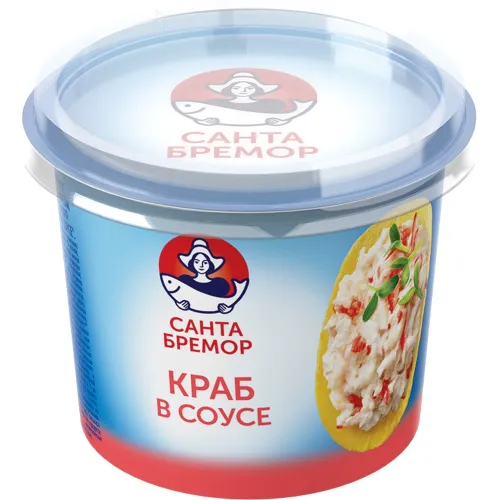 Паста из мяса краба Краб в сливочном соусе 150г пл/ст СП Санта Импэкс Беларусь Санта Бремор
