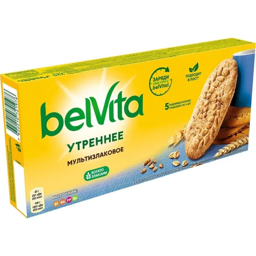 Печенье Belvita Утреннее 225г со злаковыми хлопьями Россия