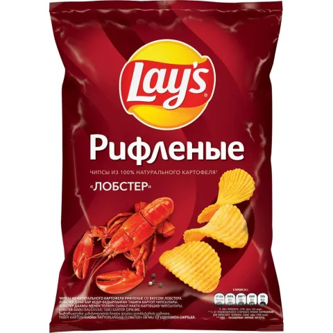 Чипсы Лейз Рифленые Лобстер 70г