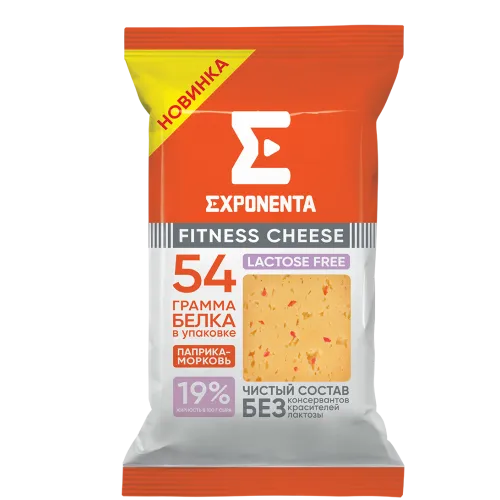 Сыр Exponenta Fitness Cheese с паприкой и морковью 35% без лактозы 180г