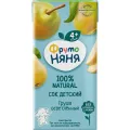 Сок для дет/пит ФрутоНяня 200мл тетра-пак грушевый осветленный ФрутоНяня Россия уменьш.
