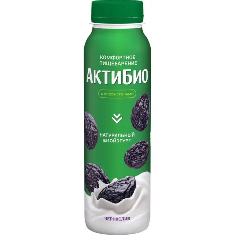 БЗМЖ АктиБио Биойогурт пит Чернослив 1,5% 260г