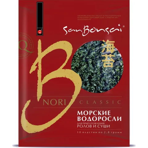 Водоросли Морские Бонсай Нори д/суши 28г