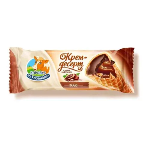 Крем-десерт в вафельном рожке Коровка из Кореновки какао 25%