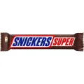 Шоколадный батончик Snickers super 80г с жареным арахисом, карамелью и нугой, покрытый молочным шоколадом Марс Россия SNICKERS уменьш.