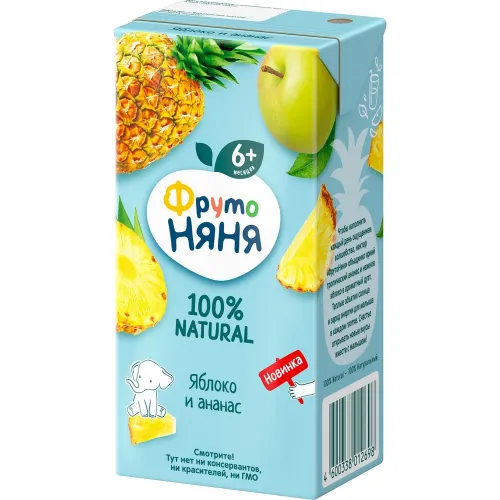 Нектар ФрутоНяня из яблок и ананасов 209г АО Прогресс Россия