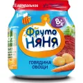 Пюре 80г ст/б из говядины с овощами для д/п ФрутоНяня Россия уменьш.