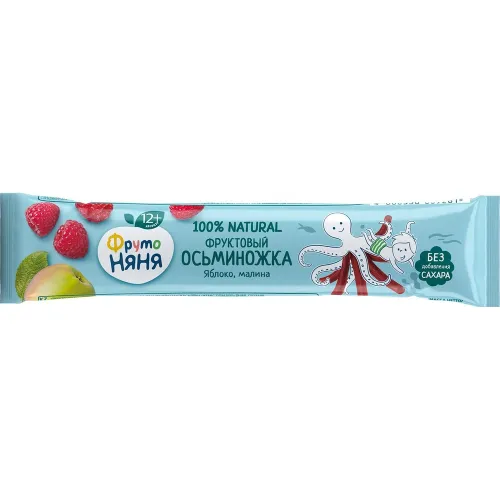 Фруктовые кусочки ФрутоНяня Осьминожки 16г из яблок и малины для дет/пит. ФрутоНяня Россия