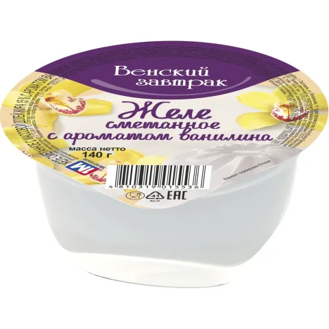 Желе сметанное Венский завтрак 15% 140г Ванилин