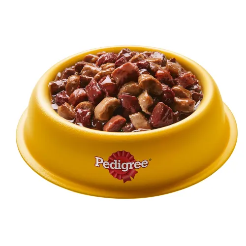 Корм для взрослых собак всех пород 85г Pedigree говядиной и ягненком в соусе Россия PEDIGREE