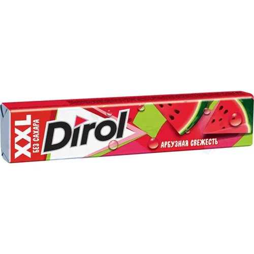 Жевательная резинка без сахара DIROL XXL 20г арбузная свежесть ООО Монделис Русь Россия Dirol