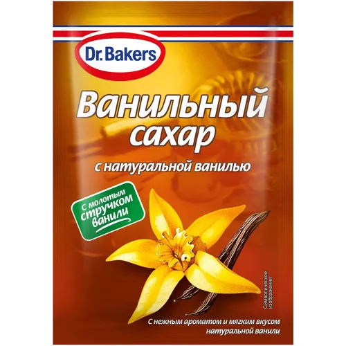 Ванильный сахар 15г с натуральной ванилью ЗАО Д-р Бейкерс Россия