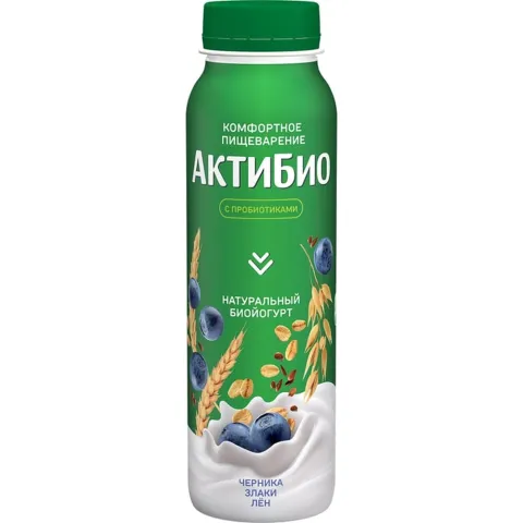 БЗМЖ АктиБио Биойогурт пит КлубникаЗемляника 1,5% 870г