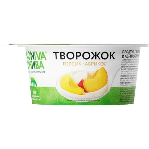 ЗМЖ Продукт творож ЭкоНива ПерсикАбрикос 5% 125г пл/ст